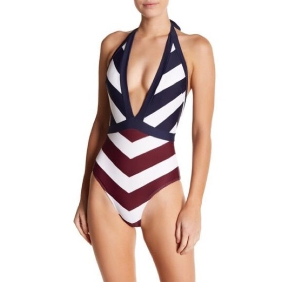 Ted Baker London Other - Ted Baker London Contrast Stripe V Swimsuit